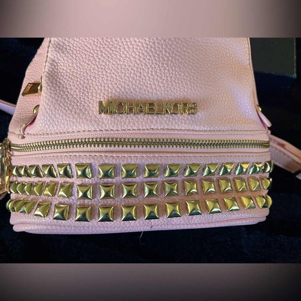 Micheal Kors Pink Leather Mini Backpack. - Picture 8 of 9